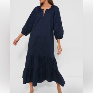 Tuckernuck Navy Tiered Maxi Dress